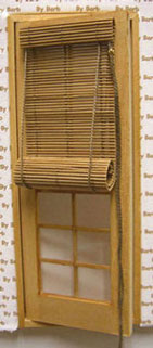 Dollhouse Miniature Bamboo Roll Up Shade For Doors